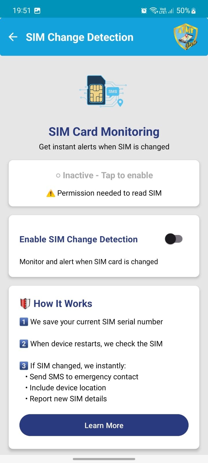 Intruder Detection Screen